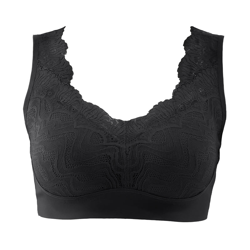 ノンワイヤーブラ 脇高 レース ブラジャー ノンワイヤー レディース M～LL (ワイヤレス ワイヤーなし 単品 女性 下着 婦人 インナー 締め付けない 楽 ラク フィット ソフトブラ) (在庫限り)