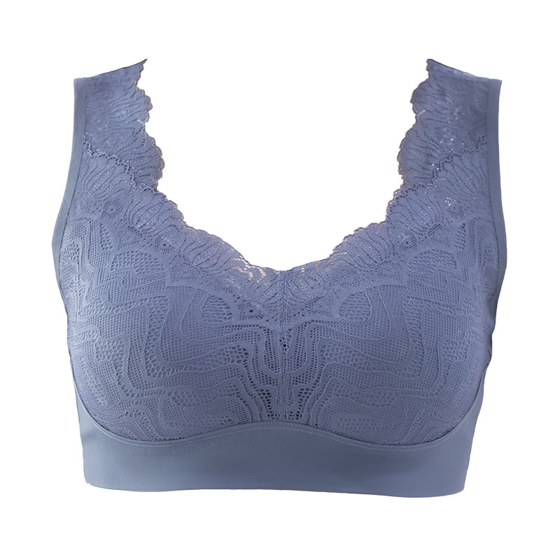 ノンワイヤーブラ 脇高 レース ブラジャー ノンワイヤー レディース M～LL (ワイヤレス ワイヤーなし 単品 女性 下着 婦人 インナー 締め付けない 楽 ラク フィット ソフトブラ) (在庫限り)