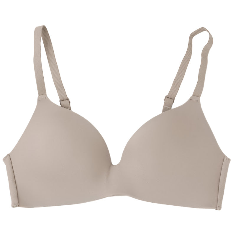 ノンワイヤーブラ ブラジャー レディース モールドカップ しなやかFIT S M L LL ワイヤレスブラ マシュマロ加工 幅広アンダー 伸縮 ストレッチ フィット 楽ちん 締め付けにくい タグレス U字バック ホック付き 下着 インナー 無地 普段使い