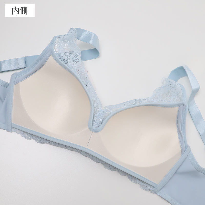 ノンワイヤーブラ ブラジャー レディース なめらかFIT 総レース M L LL 3L 脇高ブラ なめらかフィット 伸縮 脇高 フィット 楽ちん タグレス ホック付き 下着 インナー 無地 普段使い ワイヤレスブラ レースブラ 総レースブラ 女性 下着 インナー