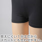 重ね履きパンツ オーバーパンツ 透け防止 1分丈 吸汗速乾 ドライ ストレッチ インナー やや薄手 スカートの下に重ねて安心 無地 ブラック 黒 サラサラ 透けない 伸縮性 レディース 女子 高校生 M L LL M～LL (在庫限り)