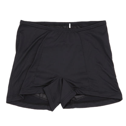 重ね履きパンツ オーバーパンツ サニタリー 防水布付き 透け防止 1分丈 吸汗速乾 ドライ 快適 フィット感 優しい ストレッチ サラサラ さらり やや薄手 スカートの下に重ねて安心 無地 ブラック 黒 透けない 伸縮性 スカート ズボンの下 レディース 女子 高校生 M L LL (在庫限り)