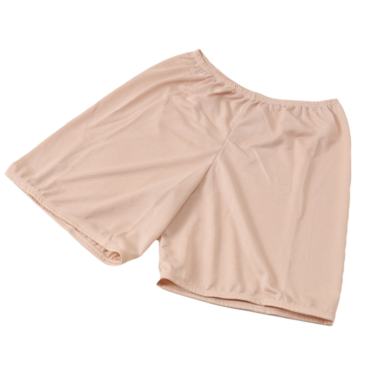 ペチパンツ 透け防止 ３分丈 ショート 蒸れない メッシュ 通気性 スカートの下に重ねて安心 ブラック 黒 ベージュ サラサラ 透けない 股ずれ防止 ベタつかない スカート インナー ズボンの下 M L LL (在庫限り)