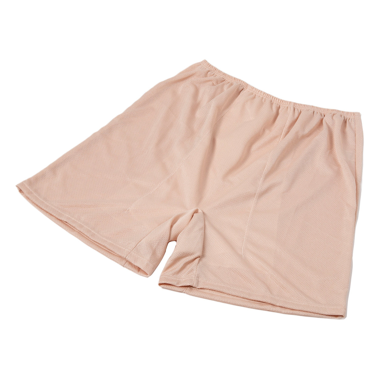 ペチパンツ サニタリー 防水布つき 透け防止 ３分丈 防水 蒸れない メッシュ 通気性 スカートの下に重ねて安心 ブラック 黒 ベージュ サラサラ 透けない 生理 スカート ズボンの下 M L LL