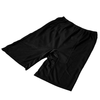 ペチパンツ サニタリー 防水布つき 透け防止 5分丈 防水 蒸れない メッシュ 通気性 スカートの下に重ねて安心 ブラック 黒 ベージュ サラサラ 透けない 生理 スカート ズボンの下 M L LL