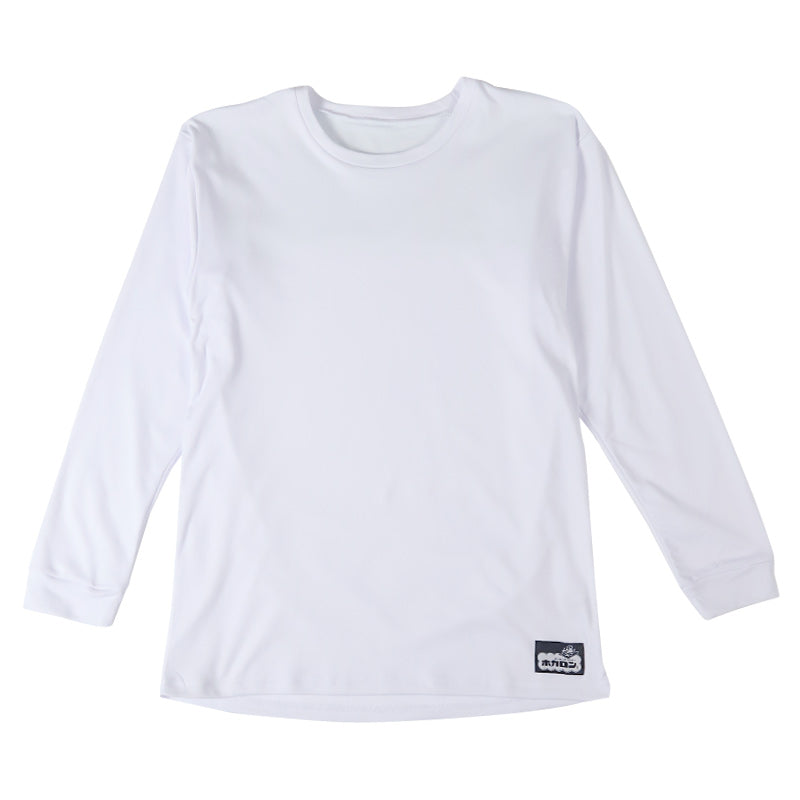 ホカロン 裏起毛 メンズ 長袖 シャツ 保温 あったかインナー 丸首 M L LL 背中あて付き 男性 紳士 シャツ 肌着 防寒 インナー 大きいサイズ 秋冬 温活 ストレッチ ぽかぽか 温かい