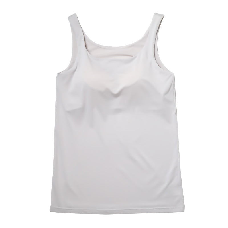 タンクトップ カップ付き インナー ブラトップ レディース カップ付きタンクトップ 肌着 M L LL カップ付きインナー カップ付 タンク 婦人 下着 女性 バストアップ すっきり 補整 補正