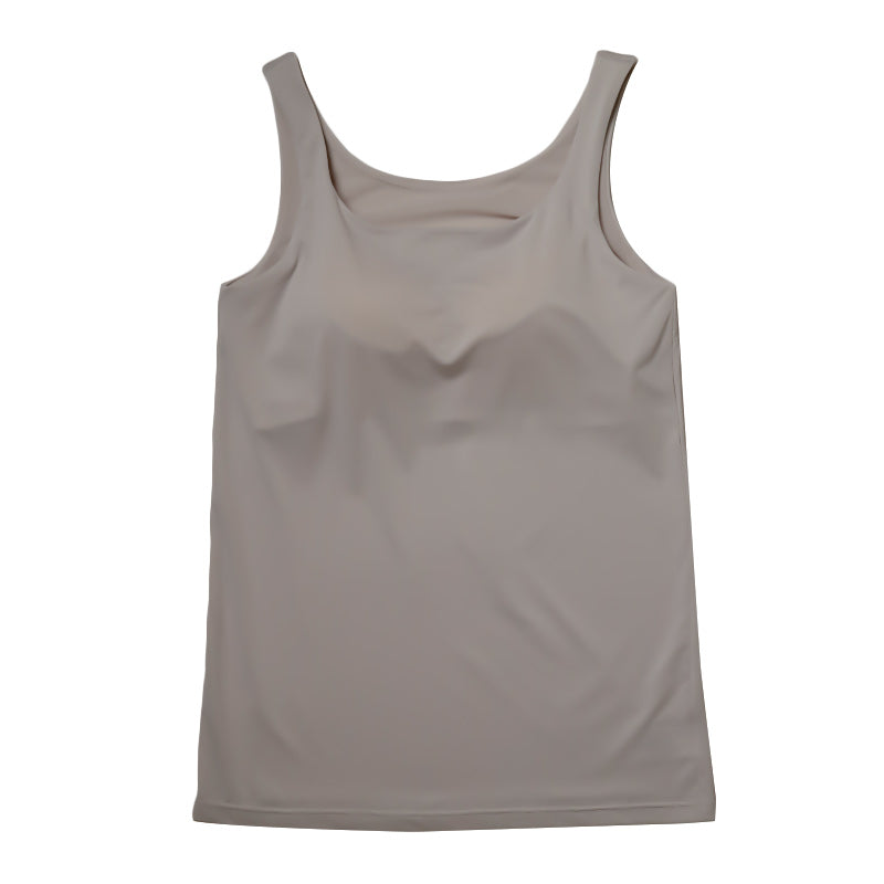 タンクトップ カップ付き インナー ブラトップ レディース カップ付きタンクトップ 肌着 M L LL カップ付きインナー カップ付 タンク 婦人 下着 女性 バストアップ すっきり 補整 補正