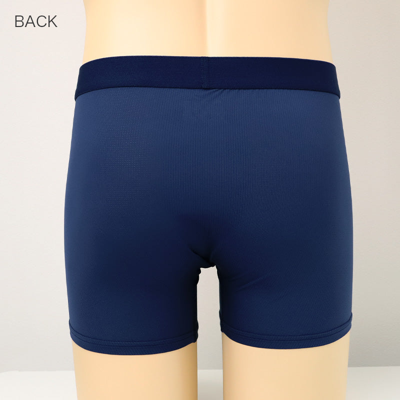 ボクサーパンツ メンズ 接触冷感 ナイロン メッシュ 通気性 涼感 DRY 速乾 M L LL ストレッチ 前開き ボクサーブリーフ メンズ下着 インナー パンツ 蒸れにくい 夏インナー 涼しい 下着 軽量 薄手 無地 シンプル デイリー