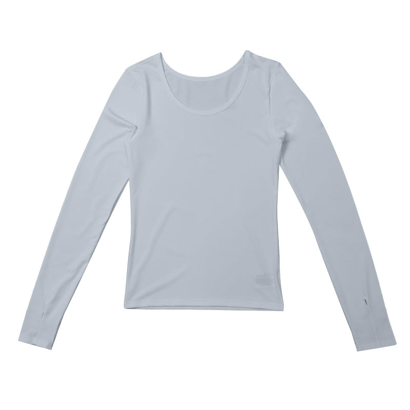 UVカット インナー レディース 指穴付き 12分袖 UPF50+ 速乾 ひんやり ストレッチ 紫外線対策 M L LL 長袖 冷感 インナーシャツ アンダーシャツ 日焼け対策 吸汗速乾 手の甲カバー 薄手 無地 夏 黒 白 さらさら ドライ DYR