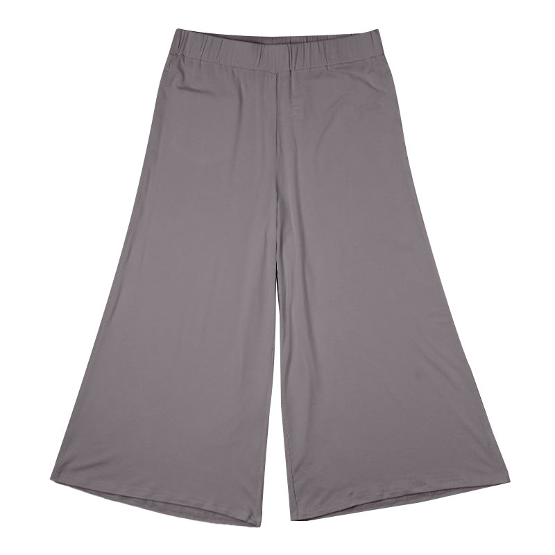 ルームパンツ レディース 7分丈 フレアパンツ ルームウェア ベア天 レーヨン混 ストレッチ やわらか なめらか M L LL ボトム リラックスパンツ 部屋着 パジャマパンツ 裾フレア ポケット付き 春 夏 秋 無地 美シルエット ゆったり 軽やか