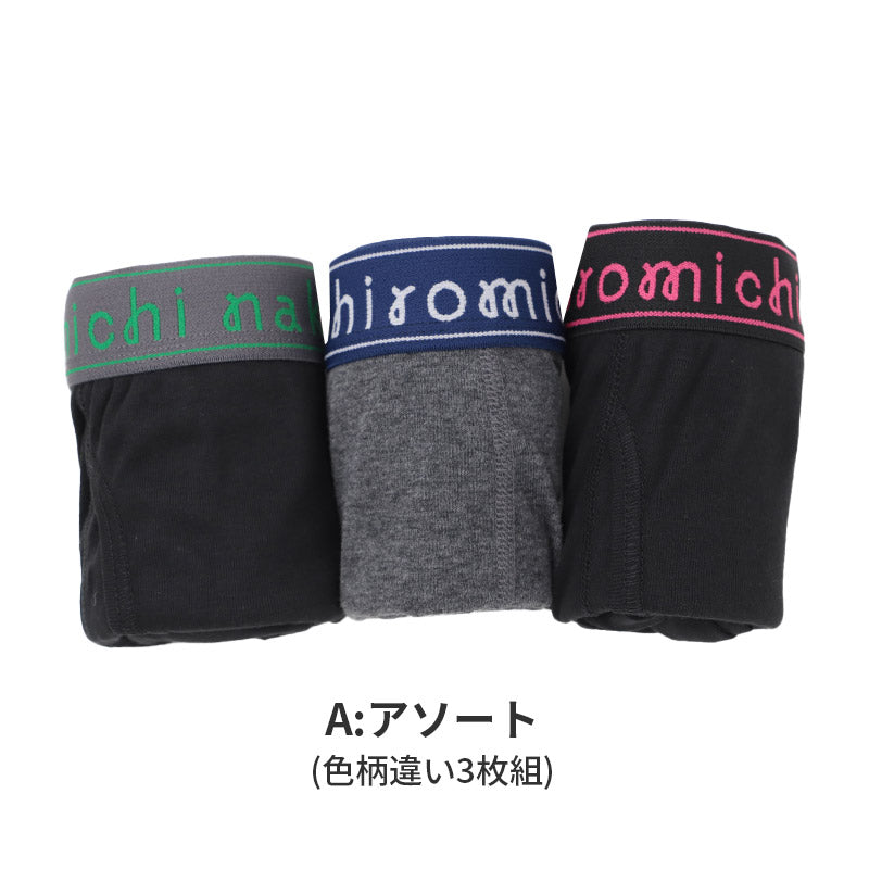 ボクサーパンツ メンズ ボクサーブリーフ 3枚組 綿混 前開き ヒロミチナカノ hiromichi nakano M L LL 紳士下着 パンツ 男性 肌着 インナー コットン アンダーウェア 3枚セット 洗い替え まとめ買い ギフト 父の日