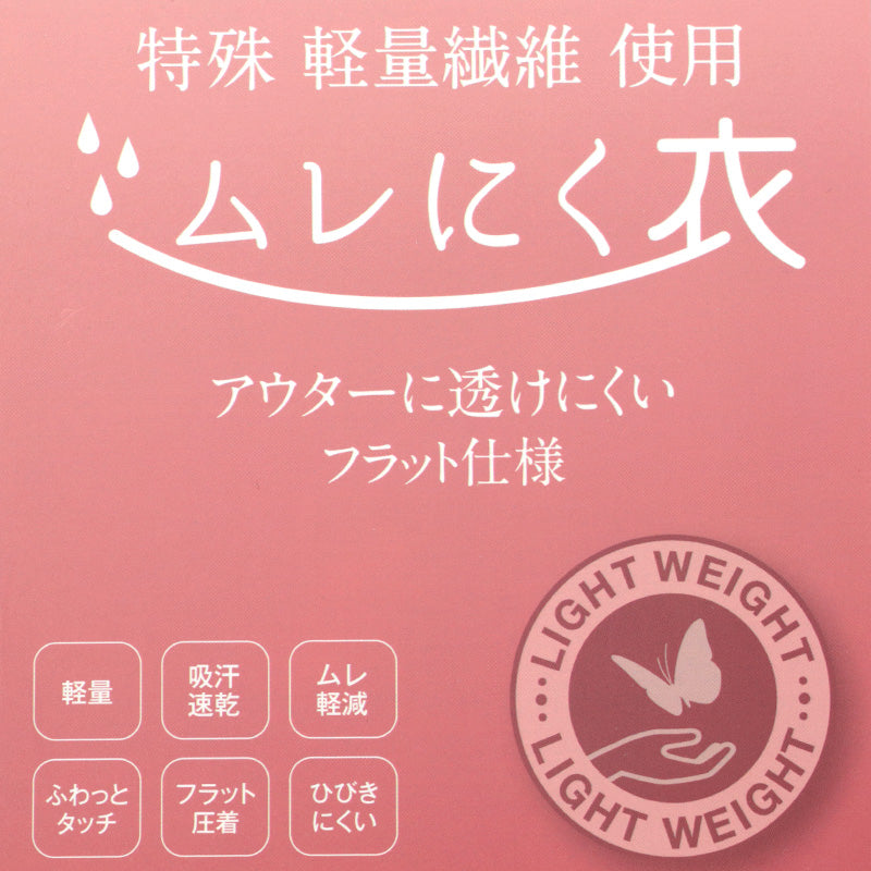 半袖 インナー レディース シームレス 吸汗速乾 軽量 ムレ軽減 ひびきにくい フラット圧着 婦人 肌着 女性 シームレス半袖 ベア天竺 特殊軽量繊維 M L LL ふわっとタッチ 蒸れにくい 汗対策 さらっと やわらかい 肌ざわり アウターに透けにくい