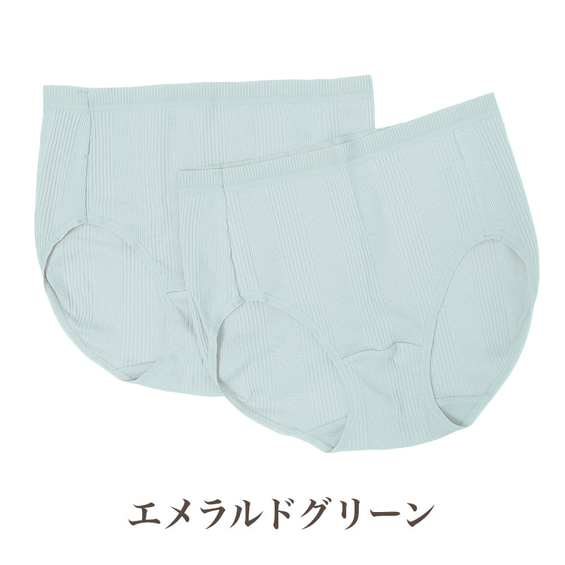 レディース ショーツ 綿混 2枚組 CICA加工 制菌 ナノファイン加工 パンツ 女性 下着 インナー 伸縮 M L LL ストレッチ フィット リブショーツ デイリーショーツ 肌着 洗い替え まとめ買い キレイの法則