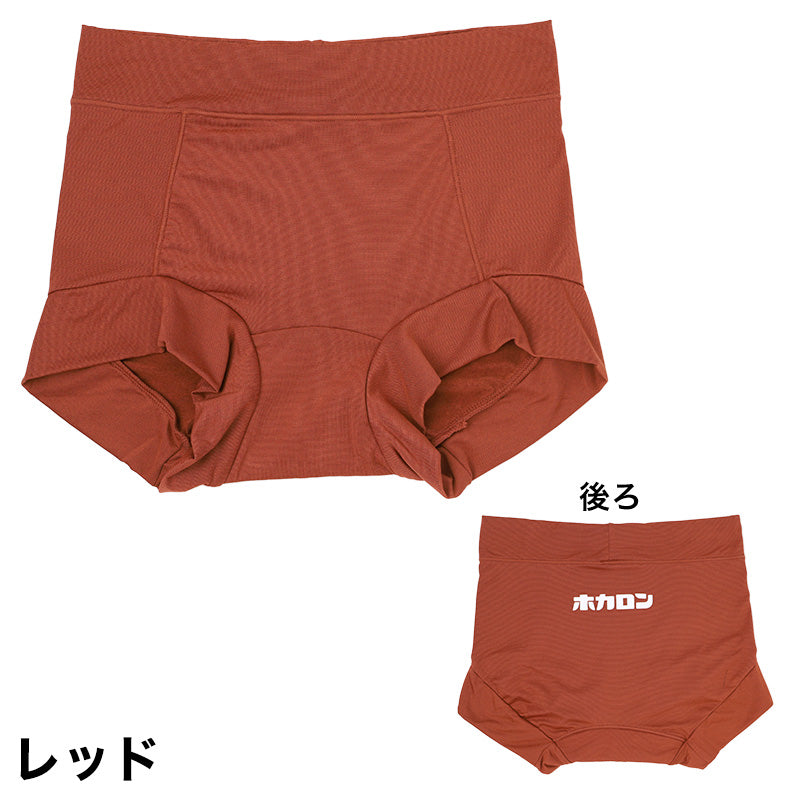 ショーツ レディース 裏起毛 1分丈 お腹当て付き あったか 保温 ストレッチ M L LL  冬 防寒 インナー パンツ お腹すっぽり 暖かい 下着 女性 婦人 肌着 冬用 秋冬 寒さ対策 ホカロン プリントショーツ ポリエステル 伸縮性 フィット 1枚ばき