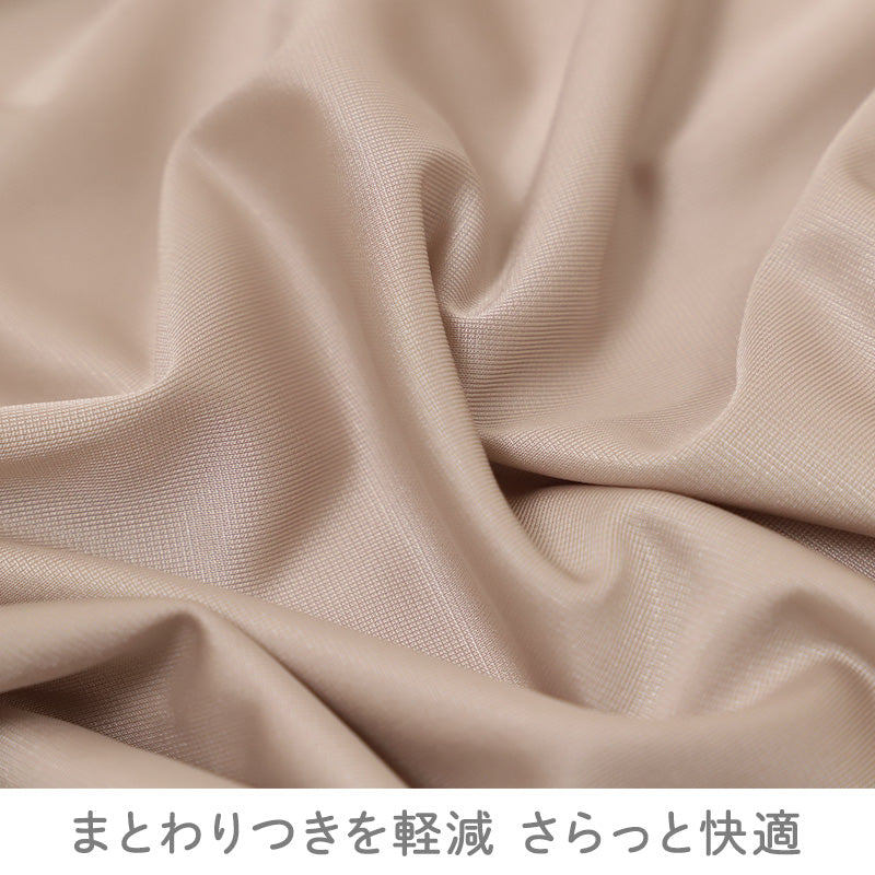 ペチコート キュロット レディース ガウチョ対応 ワイドパンツ インナー 吸水速乾 静電防止 ソフトタッチ ノンレース 日本製 ペチパンツ ロング丈 M65～LL65 下着 婦人 ランジェリー 透け防止 まとわりつき防止 裾さばき ワイドパンツ下