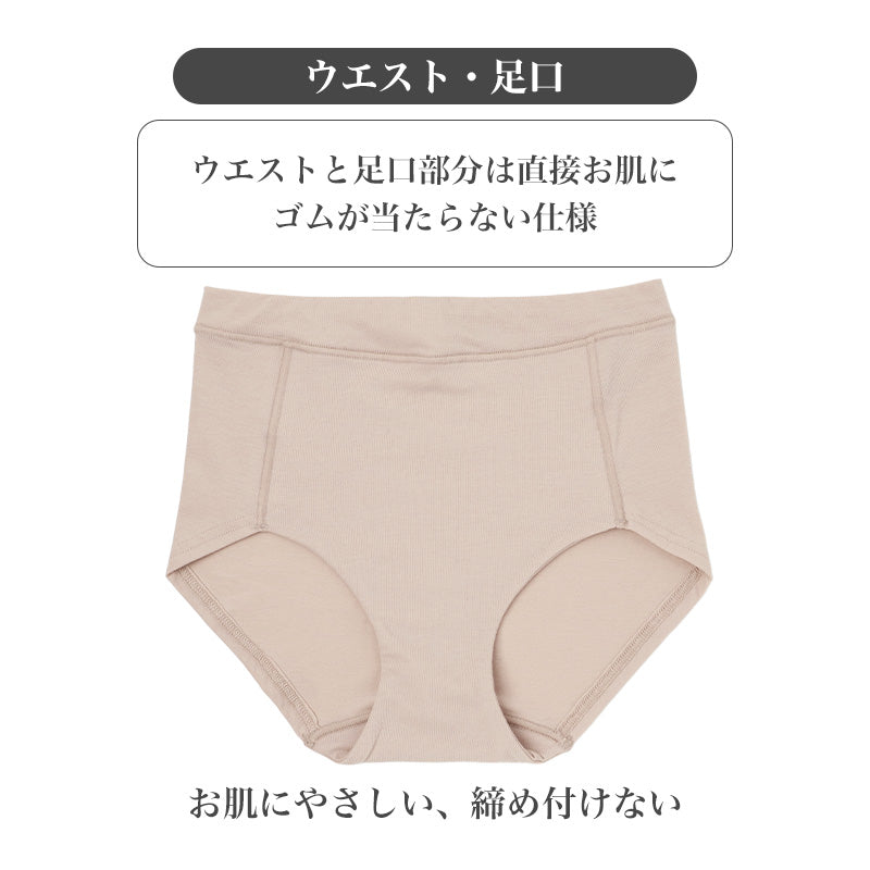 ショーツ レディース 綿混 2枚組 ベア天竺 ストレッチ ウエスト折り返し M L LL お腹らくらく 足口らくらく ゴムが直接当たりにくい 後ろ足口ゴムなし 婦人 女性 下着 パンツ インナー 肌着 デイリー 普段使い シンプル 無地 伸縮性 やわらか