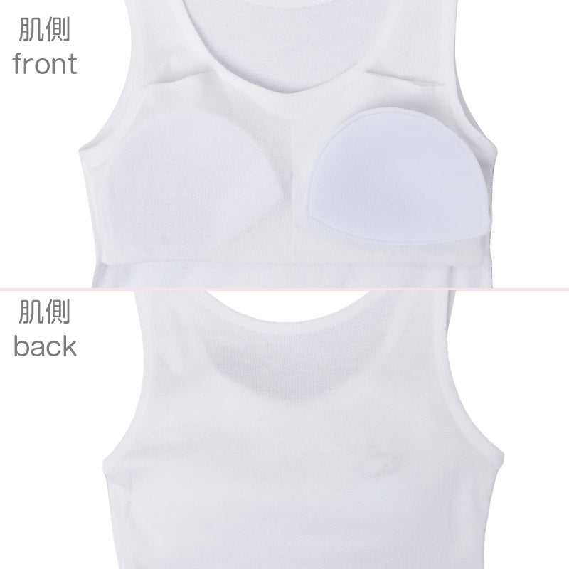 綿100％ カップ付き タンクトップ 胸二重 女の子 キッズ ジュニア 140cm 150cm 160cm 165cm スクール インナー 小学生 中学生 肌着 胸2重 ガールズ 女児 取り外し可 日本製 コットン 肌に優しい