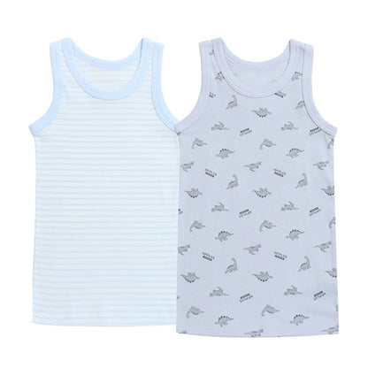 2枚組 男の子 タンクトップ 綿100 肌着 子供 キッズ 100cm 110cm 120cm 130cm 下着 ランニング シャツ 子ども 男児 インナー ノースリーブ ボーイズ コットン 肌に優しい 快適