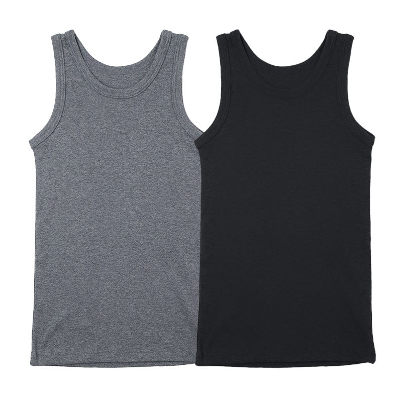 2枚組 男の子 タンクトップ 綿100 肌着 子供 キッズ 130cm 140cm 150cm 160cm 170cm 下着 ランニング シャツ 子ども 男児 インナー ノースリーブ ボーイズ コットン 肌に優しい 快適