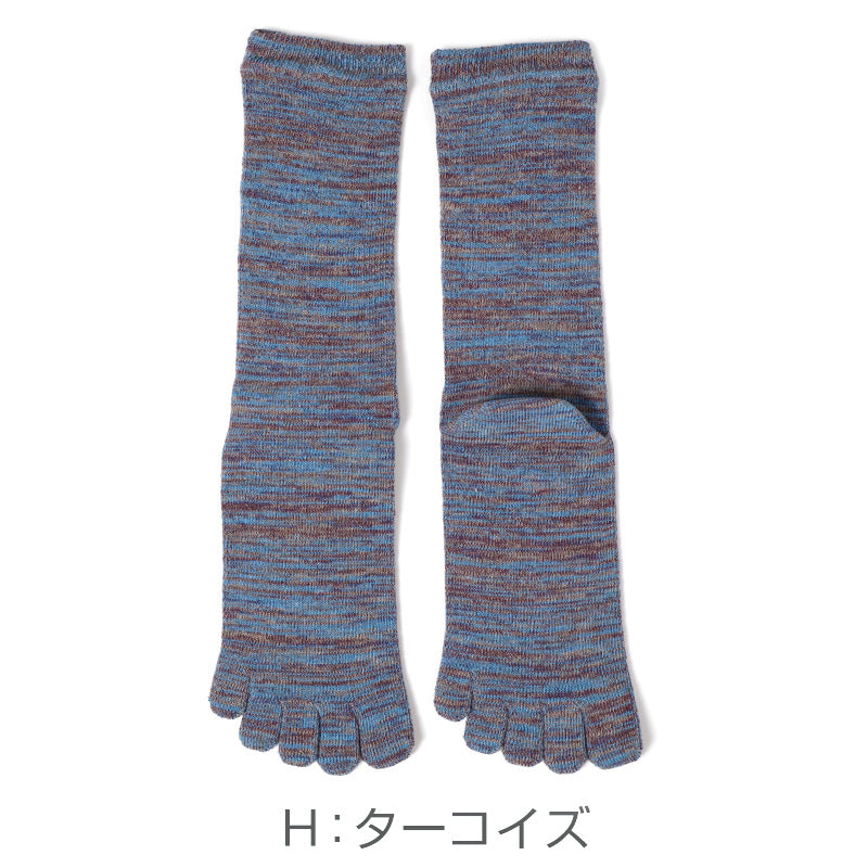 日本製 5本指 靴下 男性用 クルー丈 25-27cm 五本指 ソックス カラフル 男性 メンズ 日本製 抗菌防臭 吸汗 高耐久 雅