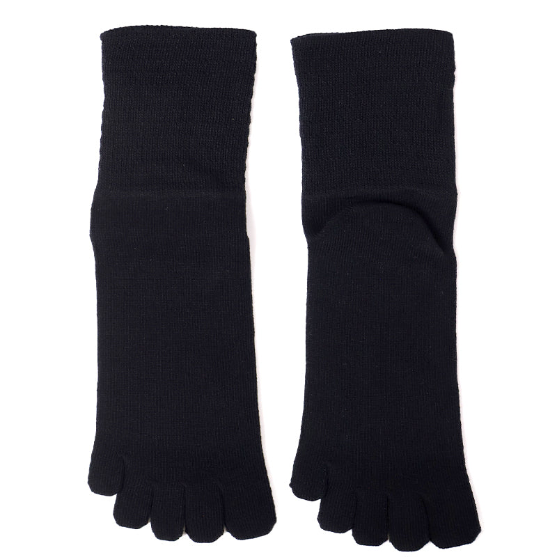 日本製 雅 5本指靴下 男性用 クルー丈 口ゴムゆったり 25-27cm 五本指ソックス 靴下 ソックス カラフル メンズ 抗菌防臭 吸汗 丈夫 高耐久