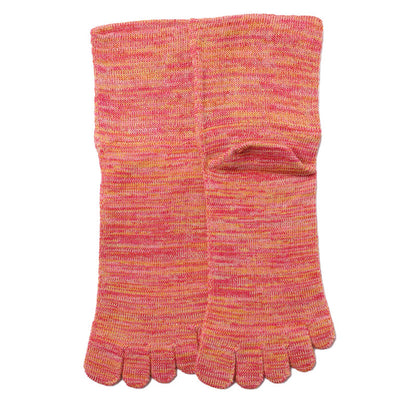 日本製 雅 5本指靴下 女性用 クルー丈 口ゴムゆったり 23-25cm 五本指ソックス ソックス カラフル カラー 女性 日本製 吸汗 丈夫 おしゃれ かわいい 締め付けない