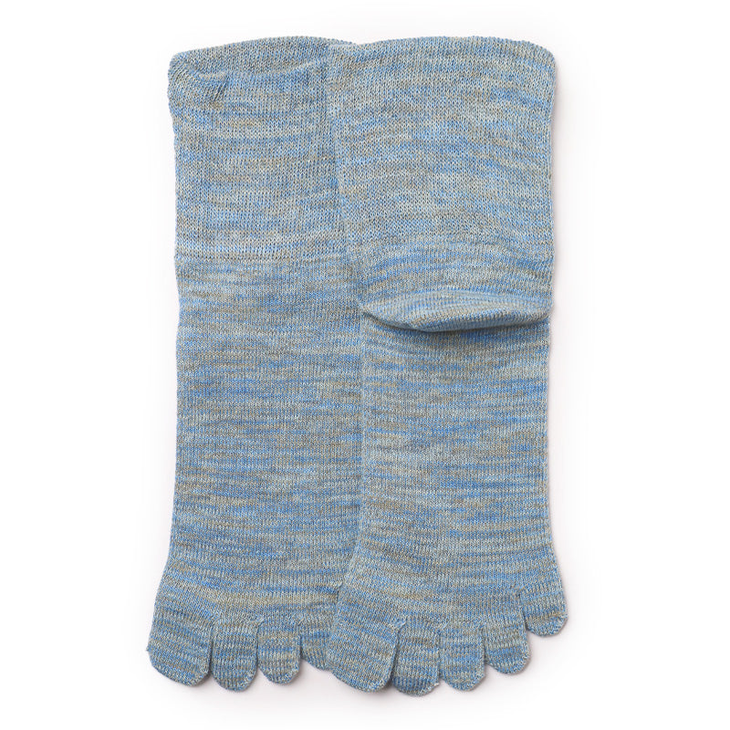 日本製 雅 5本指靴下 女性用 クルー丈 口ゴムゆったり 23-25cm 五本指ソックス ソックス カラフル カラー 女性 日本製 吸汗 丈夫 おしゃれ かわいい 締め付けない