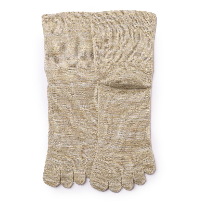 日本製 雅 5本指靴下 女性用 クルー丈 口ゴムゆったり 23-25cm 五本指ソックス ソックス カラフル カラー 女性 日本製 吸汗 丈夫 おしゃれ かわいい 締め付けない