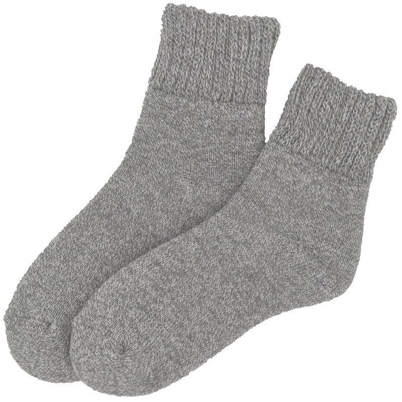 裏起毛 靴下 メンズ あったか 厚手 ソックス 20-22cm～28-30cm クルー丈 大きいサイズ 男 厚地 暖かい 保温 クルーソックス 防寒 冷え性対策グッズ 足 お休みソックス パイル アウトドア 屋内 屋外 紺 灰 茶