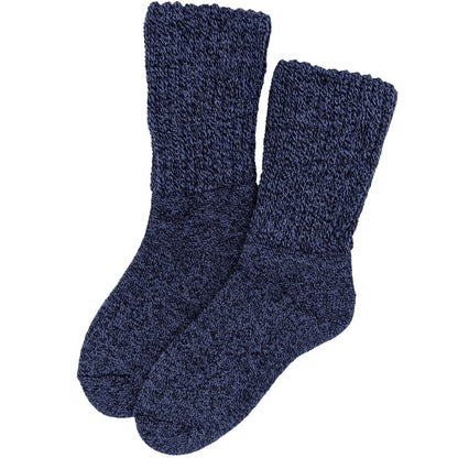 裏起毛 靴下 メンズ あったか 厚手 ソックス 20-22cm～28-30cm ハイクルー丈 大きいサイズ 男 厚地 暖かい 保温 クルーソックス 防寒 冷え性対策グッズ 足 お休みソックス パイル アウトドア 屋内 屋外 紺 灰 茶