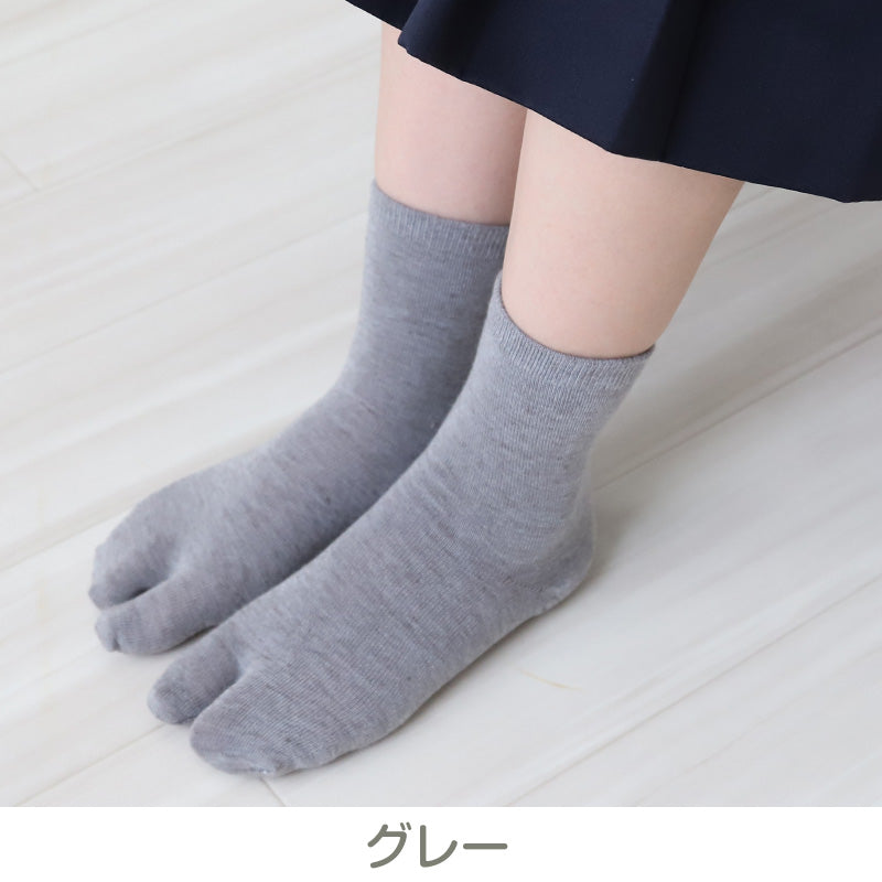 足袋靴下 キッズ レディース クルーソックス 薄手 靴下 14-18cm・18-22cm ソックス 夏用 蒸れない 足袋ソックス 子供