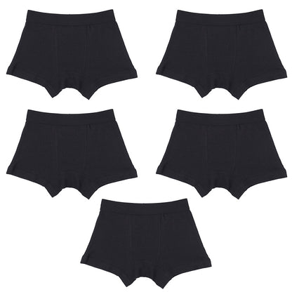 綿100% キッズ ボクサーパンツ 5枚組 前閉じ 男の子 100 110 120 130 140 150 160 170cm 下着 子供 パンツ ジュニア インナー 肌着 コットン 前とじ お名前タグ 記名 洗い替え まとめ買い セット 小学生 中学生 男児 ボーイズ こども 子ども 無地