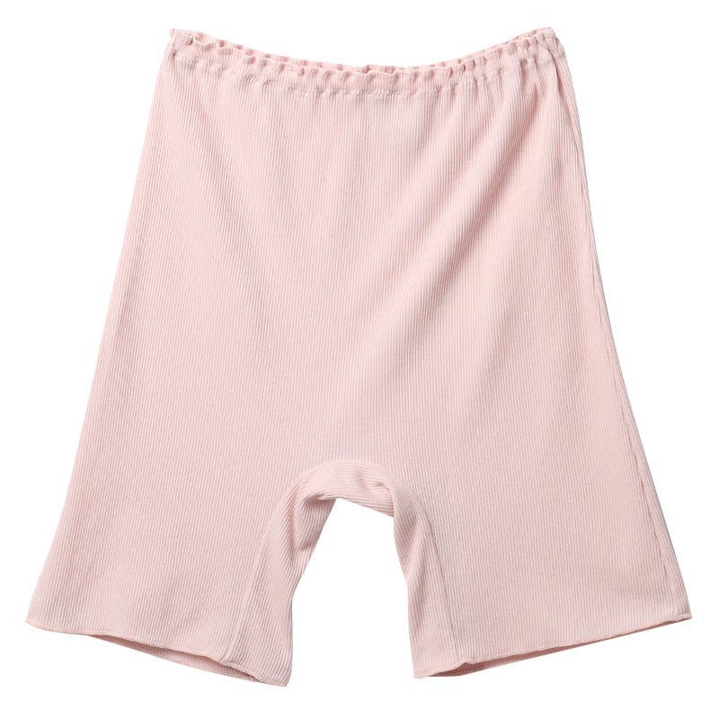 綿100% リブ 3分丈ボトム レディース ゆったり インナーパンツ S M L LL 3L 4L 5L 6L 下着 肌着 ペチパンツ オーバーパンツ コットン 伸びる 締め付けにくい インゴム 重ねばき ナイトショーツ リラックス 婦人 女性 大きいサイズ シンプル 無地