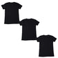 Suteteko メンズ 綿100％ VネックTシャツ 大きいサイズ 3枚セット 3L 4L 下着 男性 紳士 肌着 インナーシャツ 薄手 抗菌 防臭 白 黒 グレー V首 コットン COTTON％ スーツ下 ビジネス ビジネスインナー オールシーズン 3枚組 まとめ売り