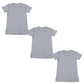Suteteko メンズ 綿100％ VネックTシャツ 大きいサイズ 3枚セット 3L 4L 下着 男性 紳士 肌着 インナーシャツ 薄手 抗菌 防臭 白 黒 グレー V首 コットン COTTON％ スーツ下 ビジネス ビジネスインナー オールシーズン 3枚組 まとめ売り