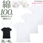メンズ 綿100% 深Vネック Tシャツ 3枚セット 3L 4L 大きいサイズ 男性 紳士 半袖 下着 肌着 インナー 抗菌 防臭 白 黒 V首 コットン COTTON％ スーツ下 ビジネス ビジネスインナー オールシーズン 3枚組 まとめ売り