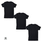 Suteteko メンズ 綿100％ クルーネック Tシャツ 3枚セット S M L LL インナーシャツ 丸首 男性 肌着 薄手 抗菌 防臭 臭い 白 黒 グレー 紳士 コットン COTTON％ スーツ下 ビジネス ビジネスインナー オールシーズン 3枚組 まとめ売り