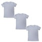 Suteteko メンズ 綿100％ クルーネック Tシャツ 3枚セット S M L LL インナーシャツ 丸首 男性 肌着 薄手 抗菌 防臭 臭い 白 黒 グレー 紳士 コットン COTTON％ スーツ下 ビジネス ビジネスインナー オールシーズン 3枚組 まとめ売り