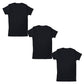 Suteteko メンズ 綿100％ クルーネック Tシャツ 大きいサイズ 3枚セット 3L 4L 下着 男性 紳士 肌着 インナーシャツ 丸首 薄手 抗菌 防臭 白 黒 グレー コットン COTTON％ スーツ下 ビジネス ビジネスインナー オールシーズン 3枚組 まとめ売り