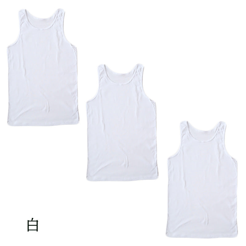 Suteteko 綿100%タンクトップ ランニングシャツ 3枚セット S M L LL インナー シャツ 白 無地 男性 紳士 抗菌 防臭 コットン シンプル 薄手 抗菌防臭 コットン スーツ下 ビジネス ビジネスインナー オールシーズン 3枚組 まとめ売り
