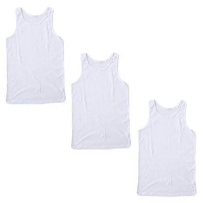 Suteteko 綿100%タンクトップ ランニングシャツ 3枚セット S M L LL インナー シャツ 白 無地 男性 紳士 抗菌 防臭 コットン シンプル 薄手 抗菌防臭 コットン スーツ下 ビジネス ビジネスインナー オールシーズン 3枚組 まとめ売り