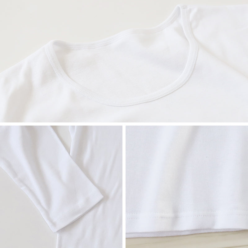 綿100% メンズ インナー 長袖 tシャツ 丸首 クルーネック 3枚セット 3L 4L インナーシャツ 大きいサイズ 白 無地 男性 紳士 肌着 下着 アンダーウェア 3枚組 薄手 コットン