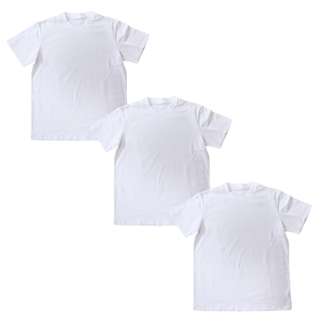 Tシャツ 半袖 メンズ 綿 S～LL 3枚セット ( ストレッチ シャツ インナーシャツ クルーネック トップス S M L LL )