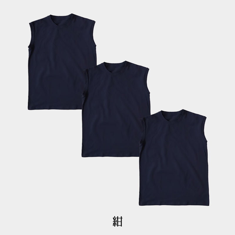 ノースリーブ メンズ インナー 3枚セット tシャツ 綿 スリーブレス クルーネック サーフシャツ S～LL インナーシャツ トップス 肌着 下着 男性 紳士 S M L LL 無地 シンプル コットン ストレッチ