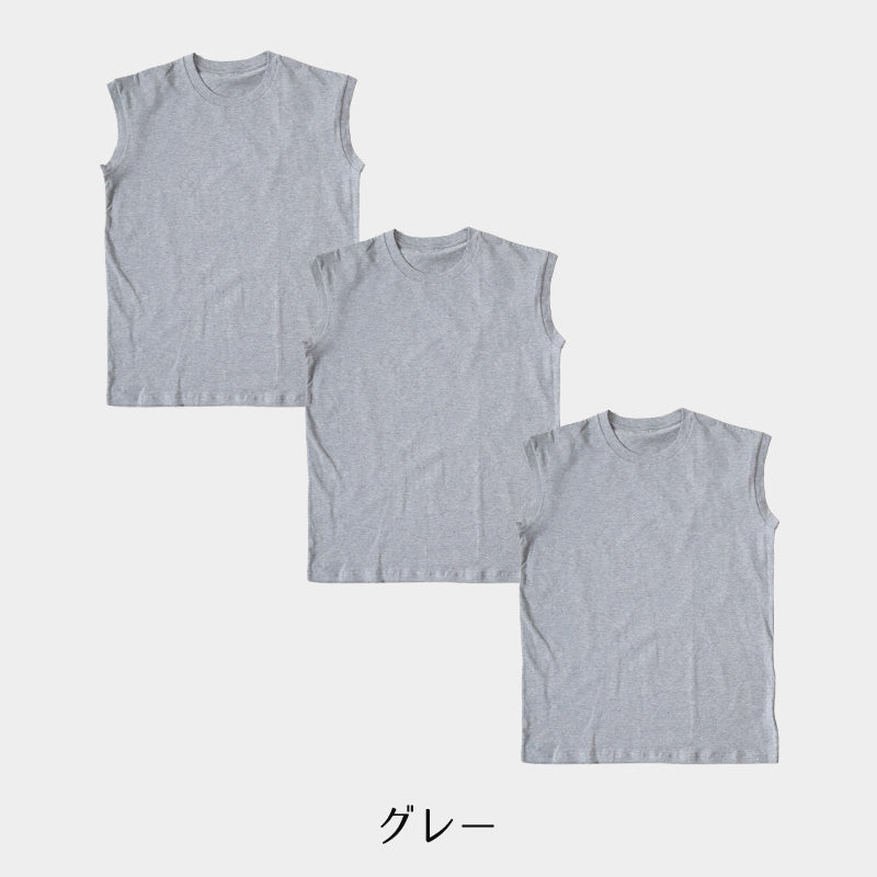 ノースリーブ メンズ インナー 3枚セット tシャツ 綿 スリーブレス クルーネック サーフシャツ S～LL インナーシャツ トップス 肌着 下着 男性 紳士 S M L LL 無地 シンプル コットン ストレッチ