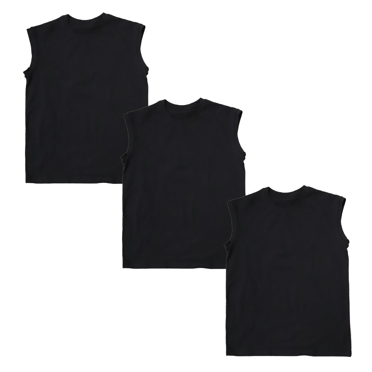ノースリーブ メンズ インナー 3枚セット tシャツ 綿 スリーブレス クルーネック サーフシャツ S～LL インナーシャツ トップス 肌着 下着 男性 紳士 S M L LL 無地 シンプル コットン ストレッチ