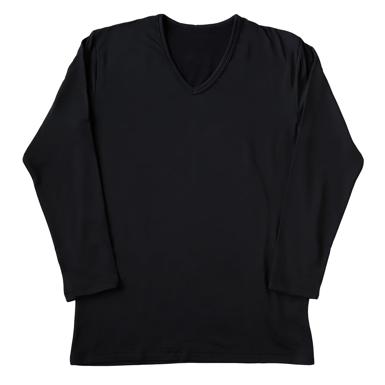 メンズ インナー 長袖シャツ Vネック V首 3L～5L (下着 長袖V首シャツ 3L 4L 5L ストレッチ 伸縮 冬 男性 防寒 冷え 大きいサイズ)