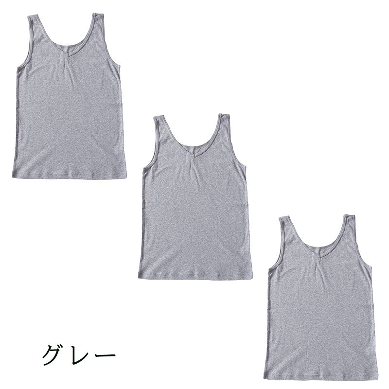 タンクトップ 綿100% レディース インナー 3枚セット S M L LL 肌着 綿 下着 シャツ コットン 無地 白 グレー 黒 ベージュ シンプル 薄手 女性 婦人 タンク 3枚組 まとめ売り