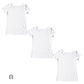 綿100% インナー レディース 半袖 2分袖 tシャツ 3枚セット S M L LL 肌着 綿 シャツ 下着 女性 婦人 コットン 無地 白 グレー 黒 ベージュ シンプル ベーシック シンプル 通年 綿% コットン cotton 爽やか 着こなし 肌色 灰 3枚組 まとめ売り